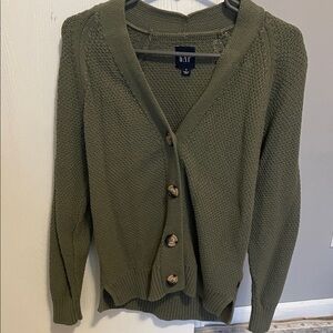 GAP Women's Forest Green Knit Cardigan